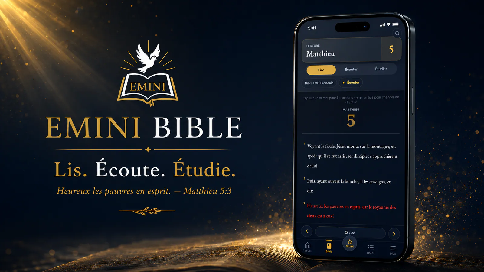 Lecture et audio de la Bible dans EMINI